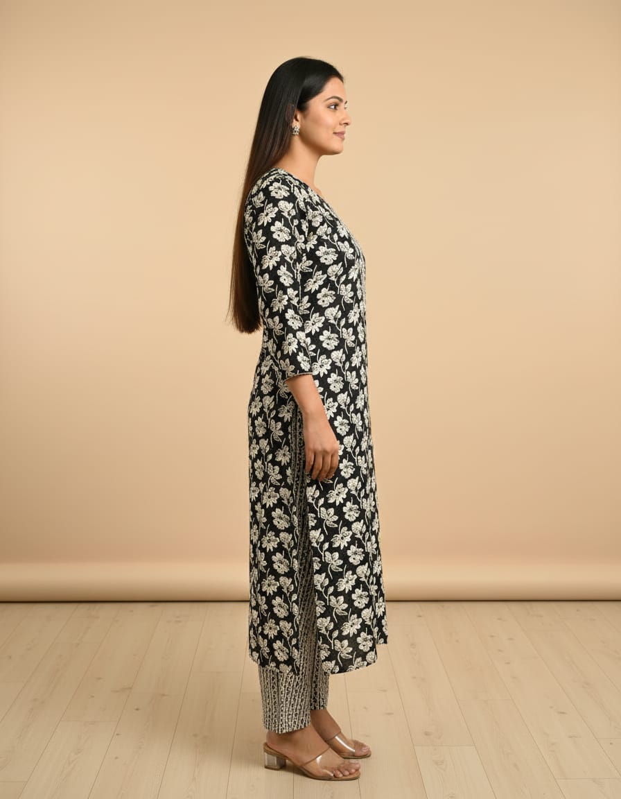 cotton printed suit