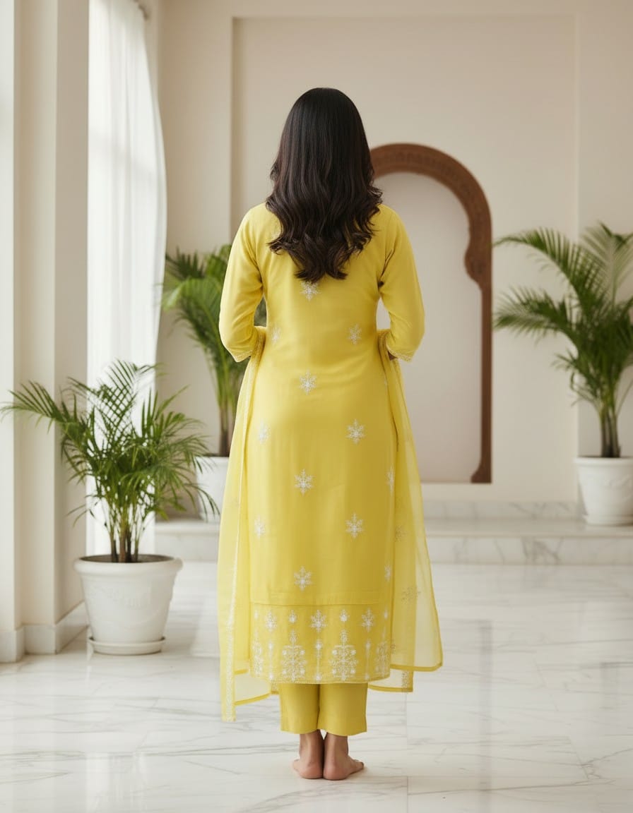 Muslin fabric 3 Pcs Suit
