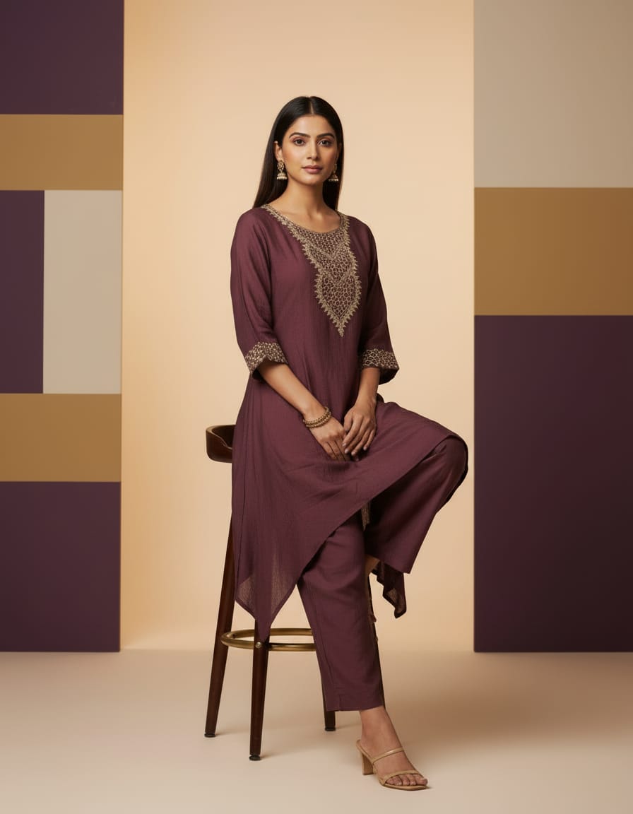 light fabric in silk with jari work
