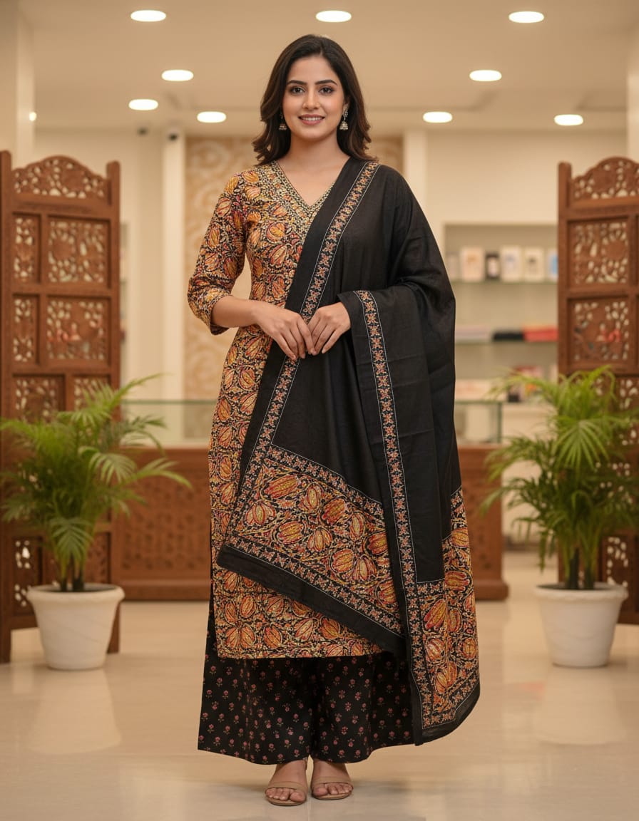 Organic printed cotton 3 pcs suit