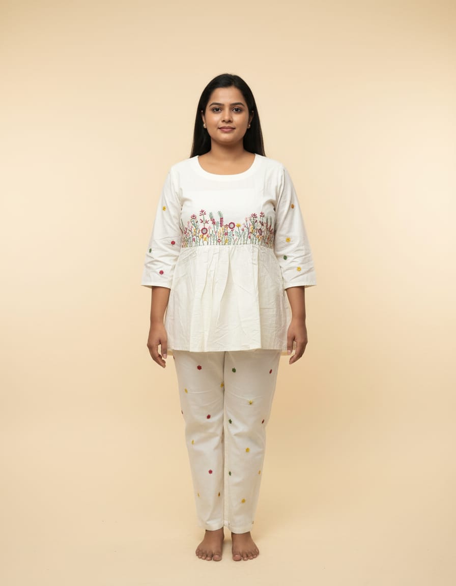 cord set with sort top jaipur cotton