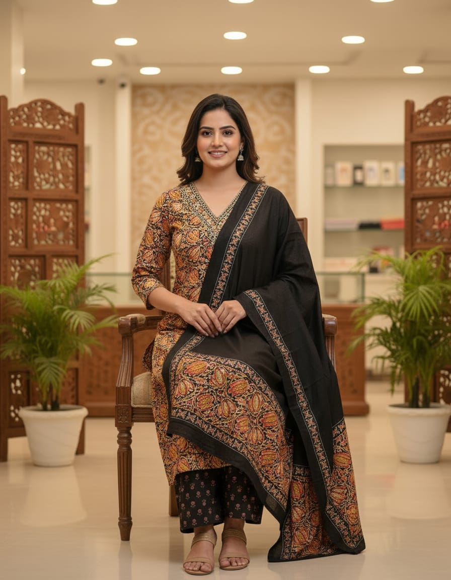 Organic printed cotton 3 pcs suit